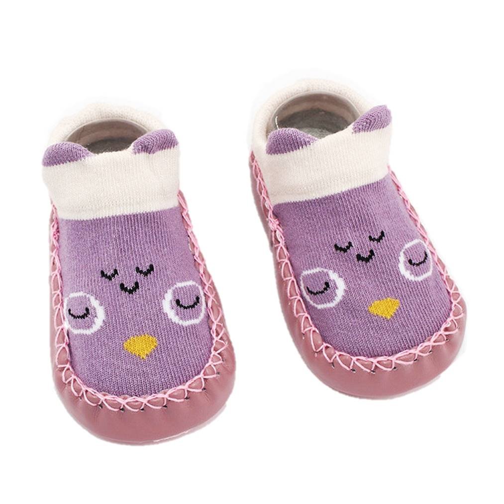 efillooc Baby first walker booties shoe socks anti-slip