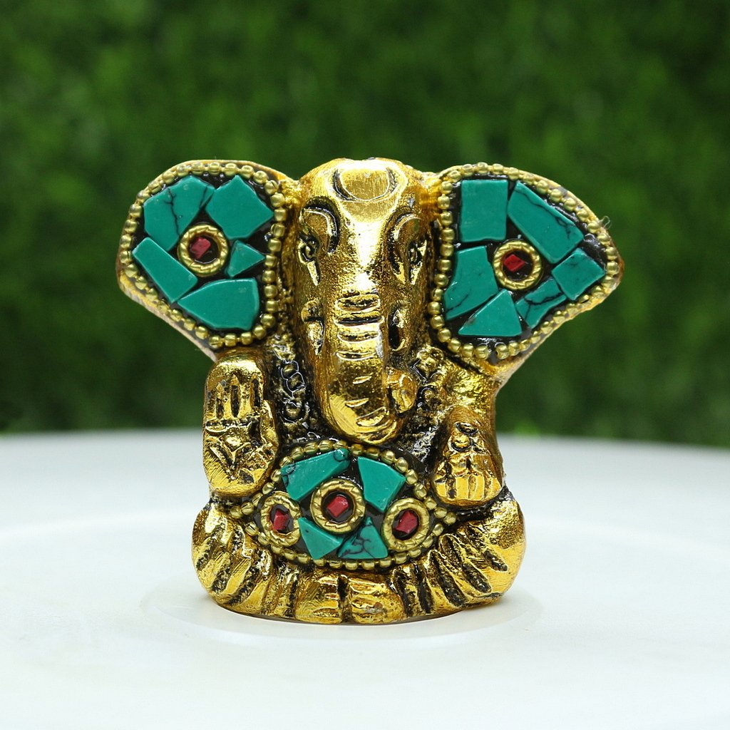 efillooc metal handicraft ganesh figurine small