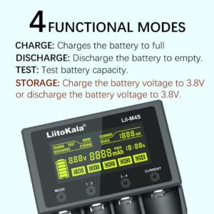 Liitokala Lii-M4S USB-C 4 Channel Smart Charger for AAA AA 18650