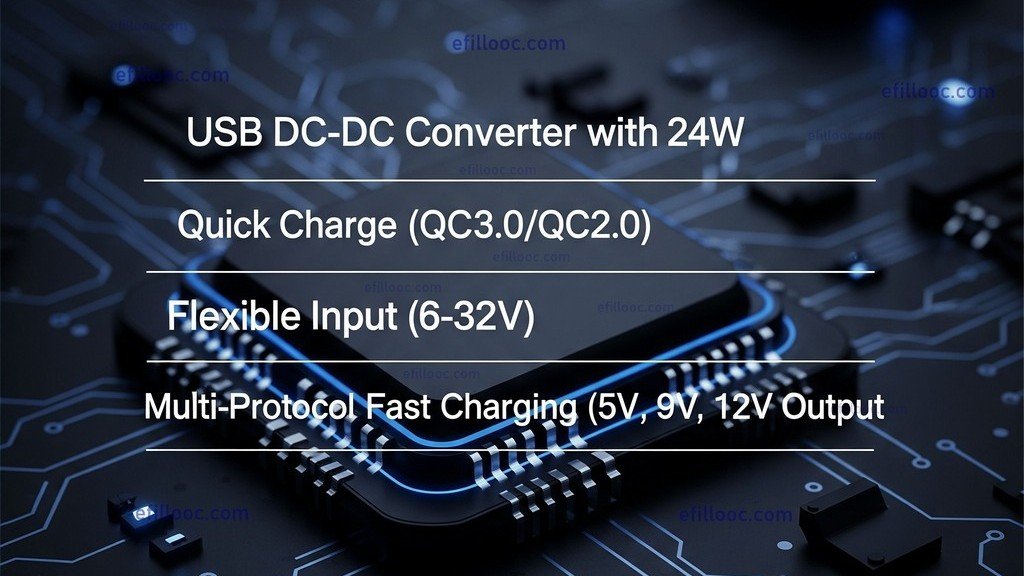 efillooc dc-dc converter  USB A female 24W