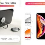 efillooc licheers mobile phone finger ring holder kick stand
