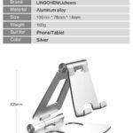 efillooc adjustable foldable smartphone stand aluminum alloy