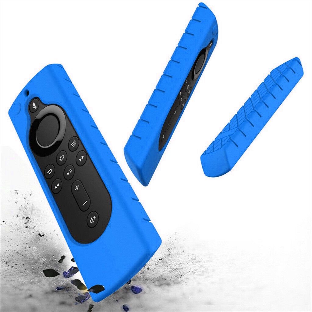 Efillooc 4K Thick Armour Silicone Case for Amazon Fire TV Stick Remote with Vol Buttons 2GEN