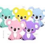 efillooc animal themed silicone teether for baby, BPA free