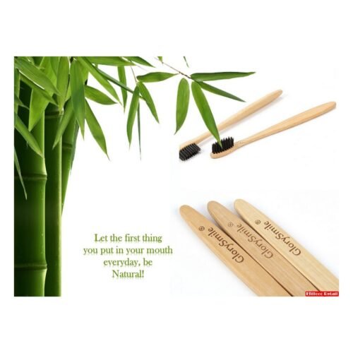 efillooc Glorysmile Natural Bamboo Tooth Brush Set of 4 adult soft