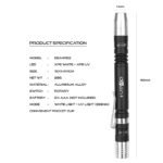 efillooc cree led flashlights doctor UV and white 2 AAA battery