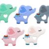 efillooc animal themed silicone teether for baby, BPA free