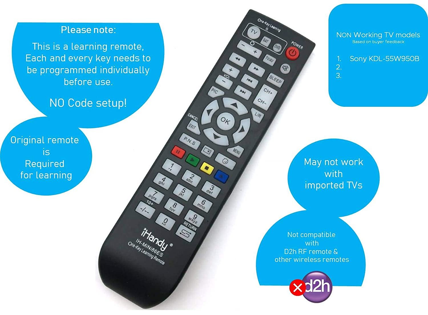 efillooc iHandy 86ES universal learning remote