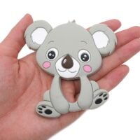 efillooc animal themed silicone teether for baby, BPA free