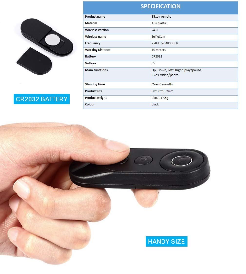 efillooc Bluetooth TikTok Selfie Remote for mobile tablet