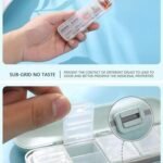 Efillooc wheat straw pill box with 7 compartments