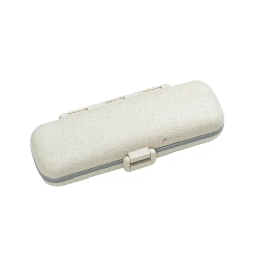 Efillooc wheat straw pill box with 7 compartments