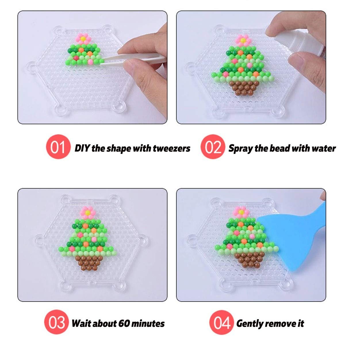 Efillooc water fuse bead kit demo Efillooc water fuse bead kit 12 color animals