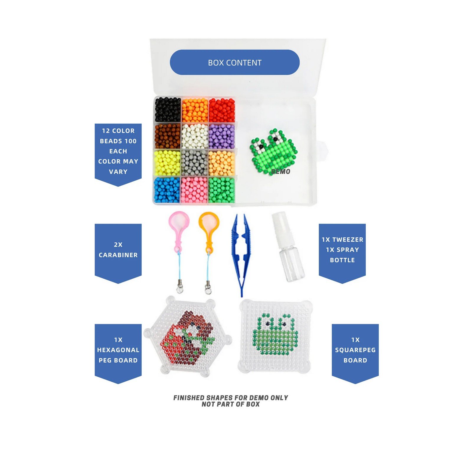 efillooc water fuse spray bead kit 12 color (2) Efillooc water fuse bead kit 12 color animals