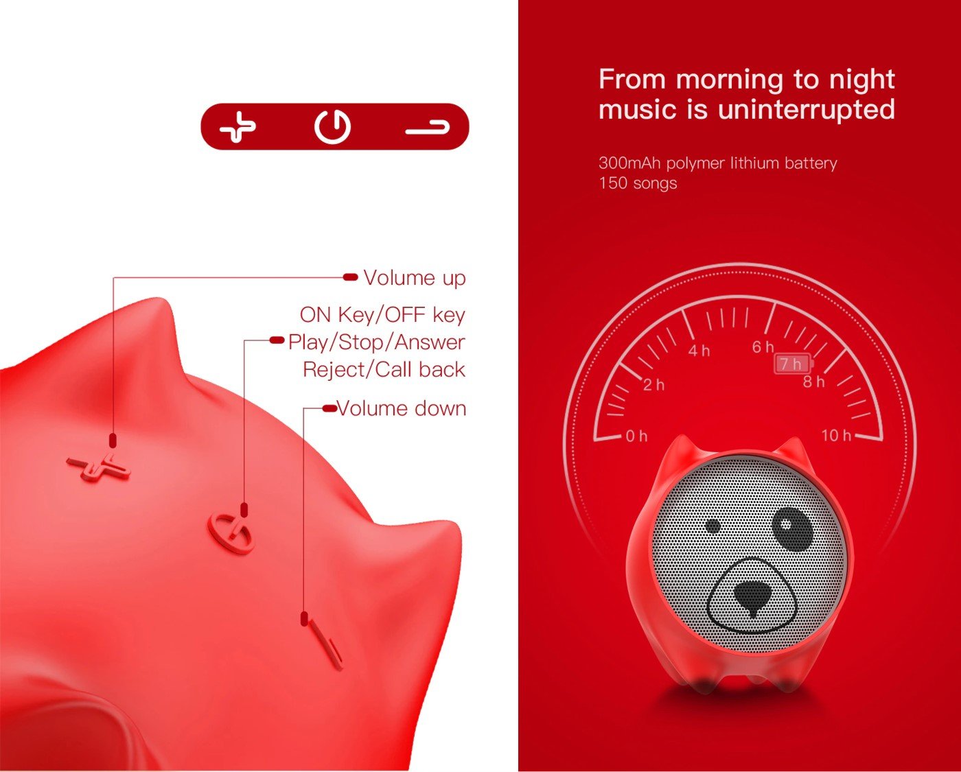 Baseus Dog Mini wireless Bluetooth Speaker E06