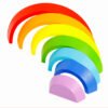 efillooc rainbow stacker wooden toy for toddler