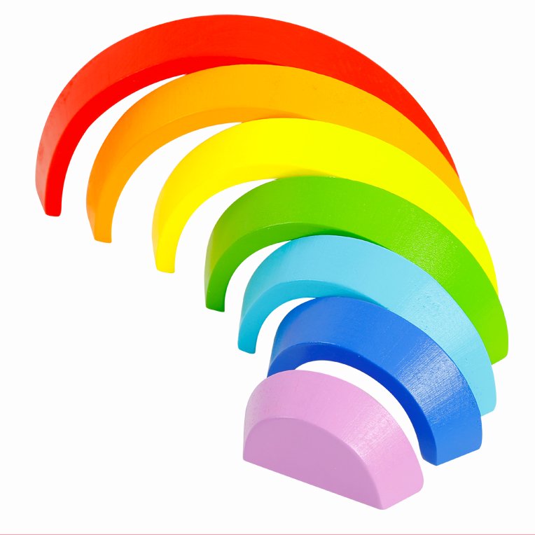efillooc rainbow stacker wooden toy for toddler