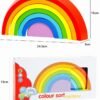 efillooc rainbow stacker wooden toy for toddler