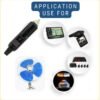 efillooc 12v car socket male plug with fuse LED 5A 60W