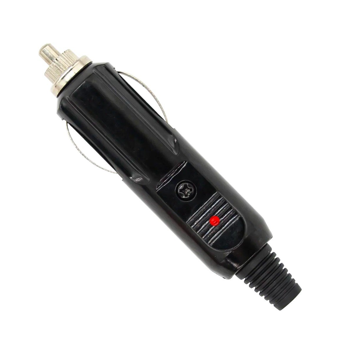 efillooc 12v car socket male plug with fuse LED 5A 60W
