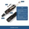 efillooc 12v car socket male plug with fuse LED 5A 60W