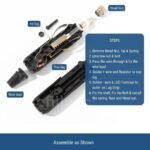efillooc 12v car socket male plug with fuse LED 5A 60W