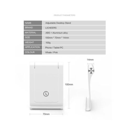 efillooc Foldable, Portable, Tablet/Phone Stand. Compatible Phone Holder for iPhone, Android, Samsung, OnePlus, Xiaomi, Oppo, Vivo, Asus. Perfect for Bed, Office, Home, Gift and Desktop
