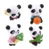 efillooc panda figurine 4 color set