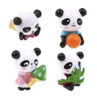 efillooc panda figurine 4 color set