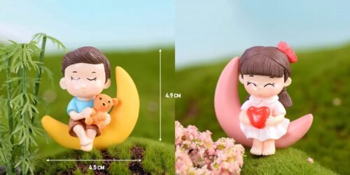 efillooc moon couple figurine boy and girl