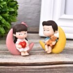 efillooc moon couple figurine boy and girl