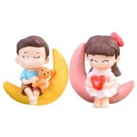 efillooc moon couple figurine boy and girl