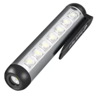 efillooc led cob pen torch flashlight with pocket clip
