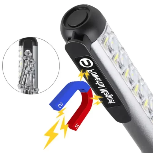 efillooc led cob pen torch flashlight with pocket clip