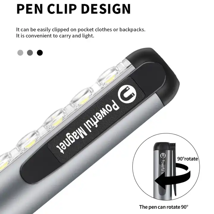 efillooc COB pen light (4) efillooc led cob pen torch flashlight with pocket clip
