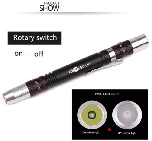 efillooc Mini Cree LED Torch Pocket Flashlight with Clip