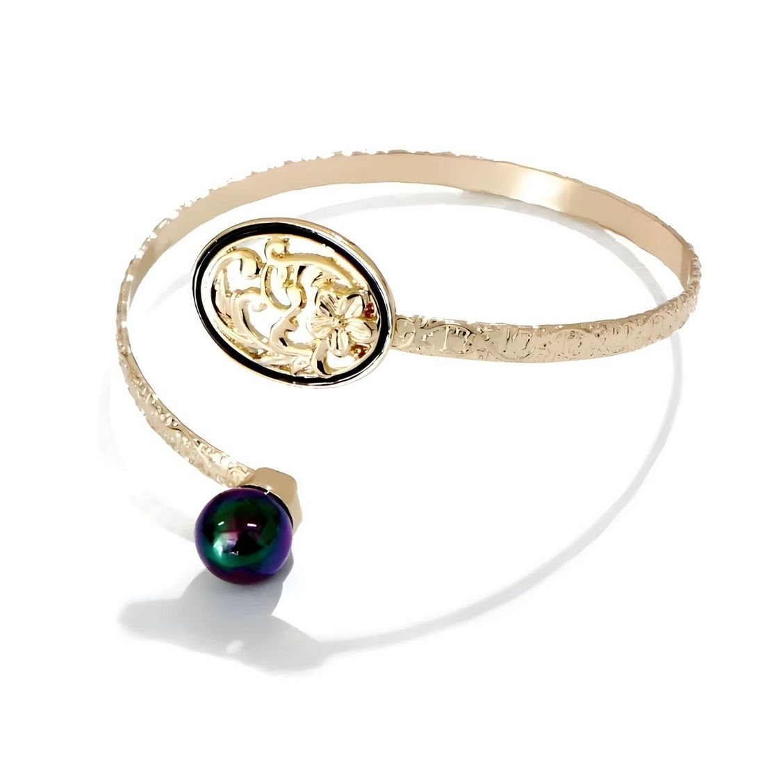 Hawaiian bracelet with pearl (2) Hawaiian bracelet for women with pearl Polynesian jewelry