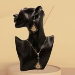 Hawaiian necklace set for women, with pearl and enamel
