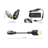 efillooc Power Plug Adapter Converter for Lenovo ThinkPad Round to Square Tip