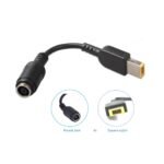 efillooc Power Plug Adapter Converter for Lenovo ThinkPad Round to Square Tip