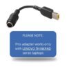 efillooc Power Plug Adapter Converter for Lenovo ThinkPad Round to Square pin