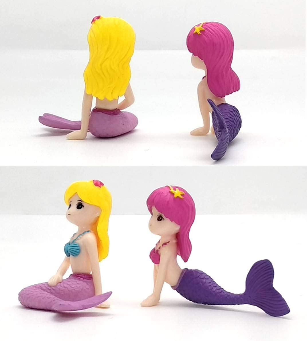 efillooc mermaid figurine decor car dashboard doll