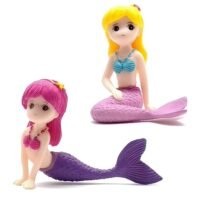 efillooc mermaid figurine decor car dashboard doll