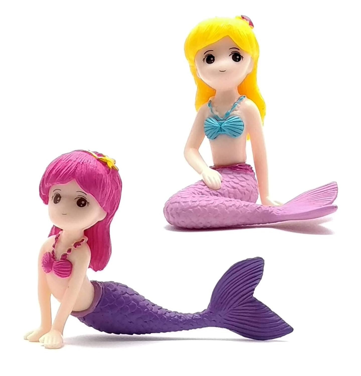 efillooc mermaid figurine decor car dashboard doll