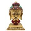 Efillooc brass Metal Handicraft Buddha Head statue bust