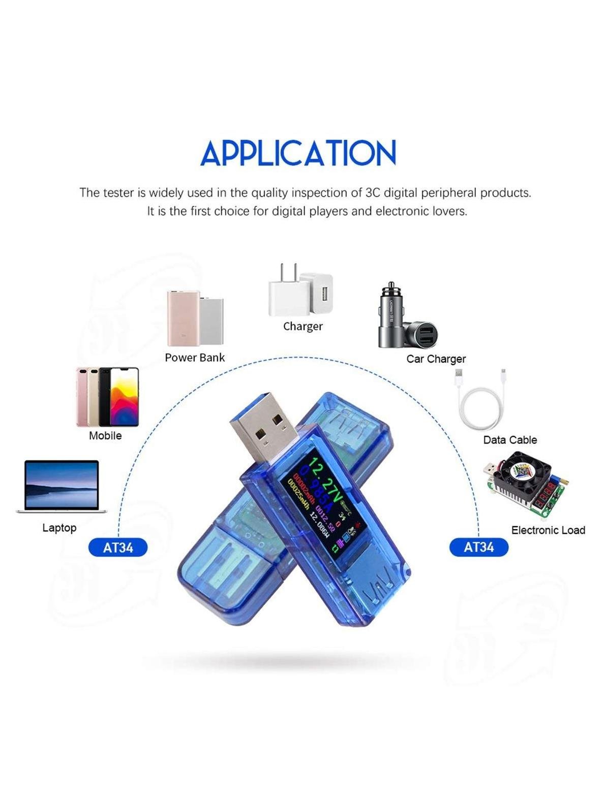 efillooc at-34 usb tester voltmeter
