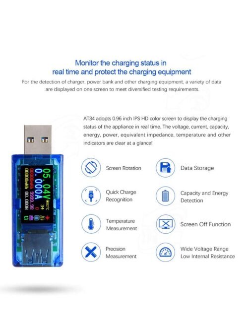 efillooc at-34 usb tester voltmeter
