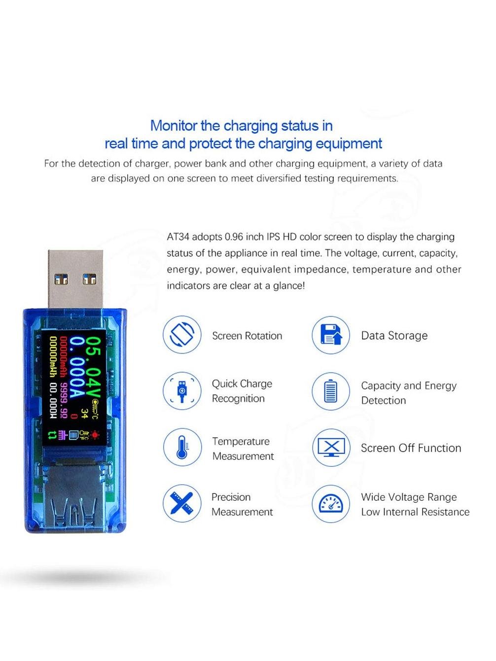 efillooc at-34 usb tester voltmeter