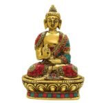 efillooc buddha idol on lotus blessing hand