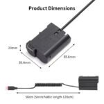efillooc dummy battery with type-c dc coupler for nikon EL-15 EP-5B
